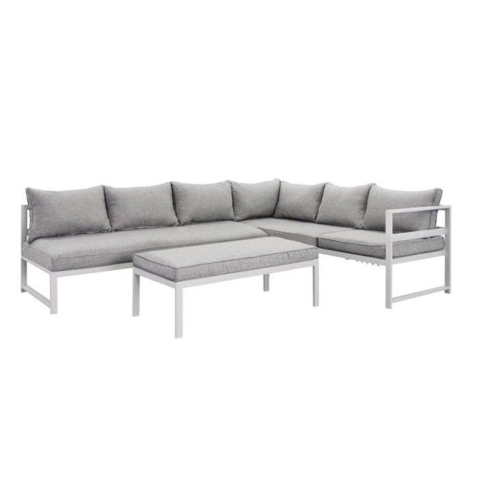 Patio furniture 6 seater Metal patio sectionals sofas