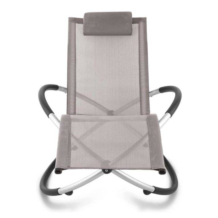 Aluminum Frame Foldable Lounge Chair biege
