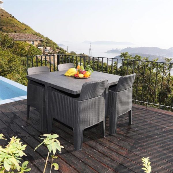 faro outdoor plastic furniture dining set