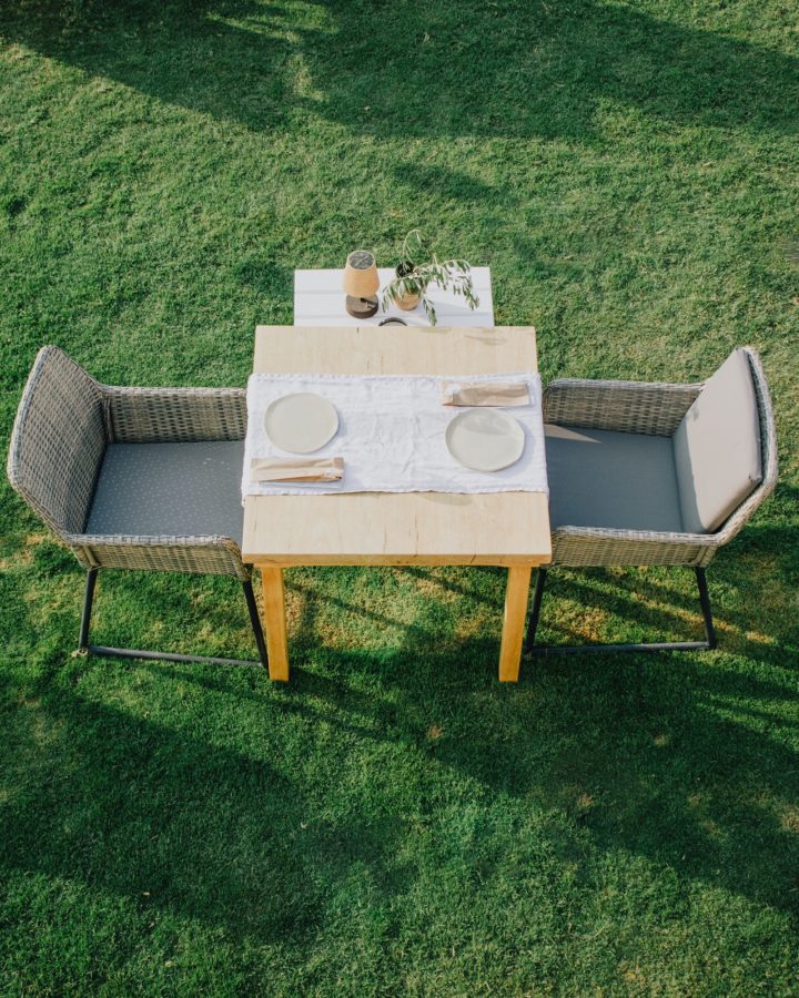 outdoor chairs and a table