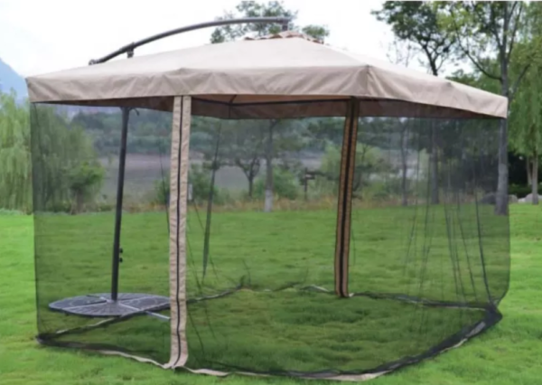 8ft Garden Parasol with Mosquito Netting