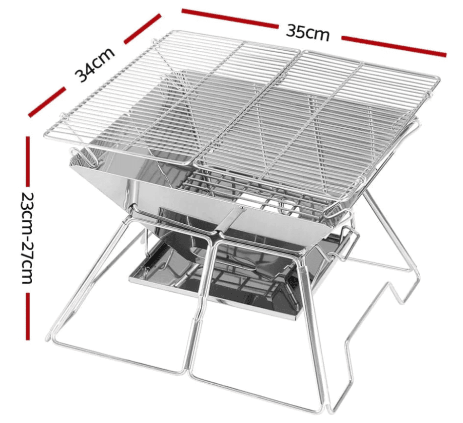 Stainless Steel Portable Outdoor Grill Dimensions
